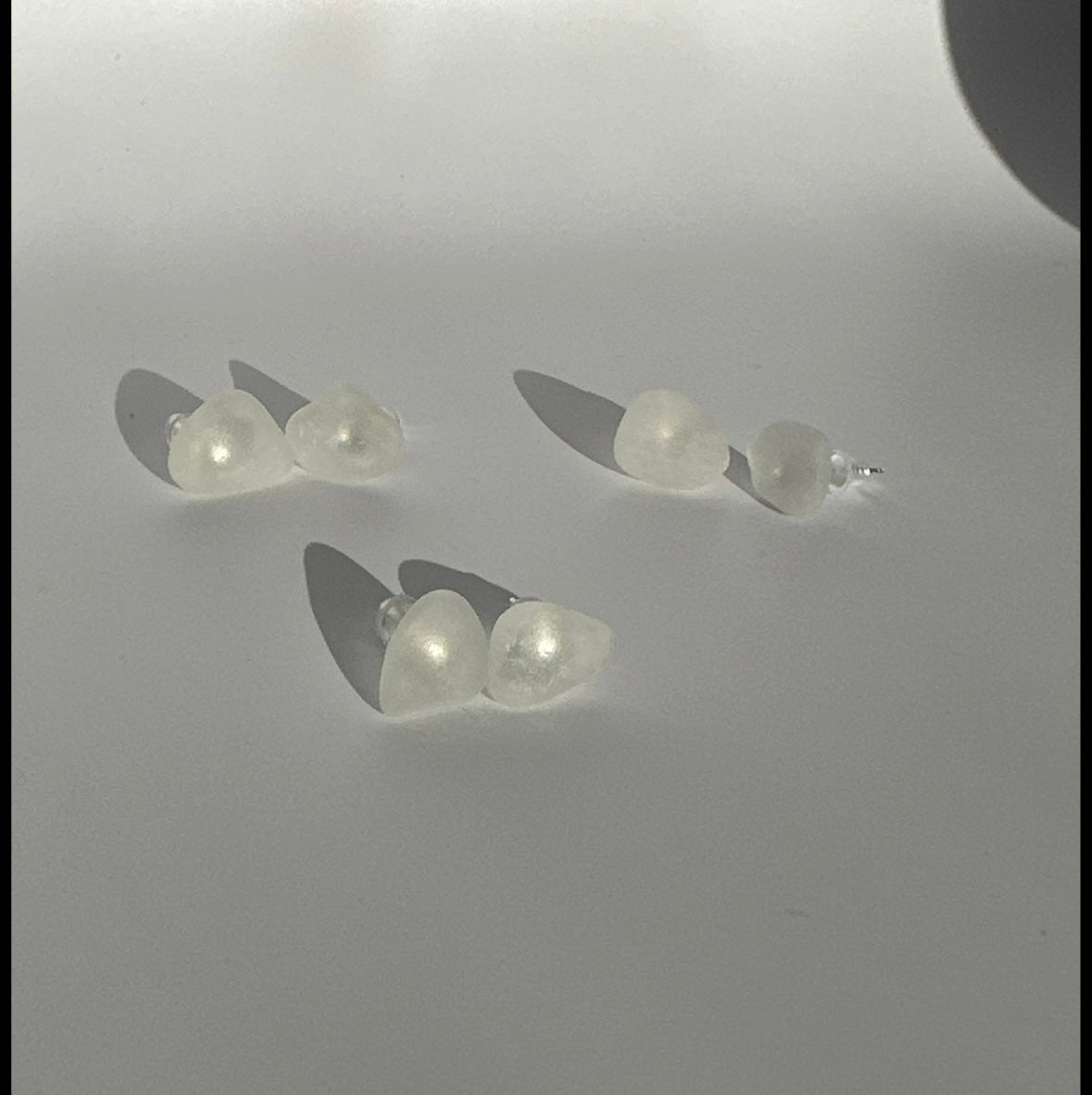 Scottish sea glass studs - sterling silver stud earrings - BespokeByAileen