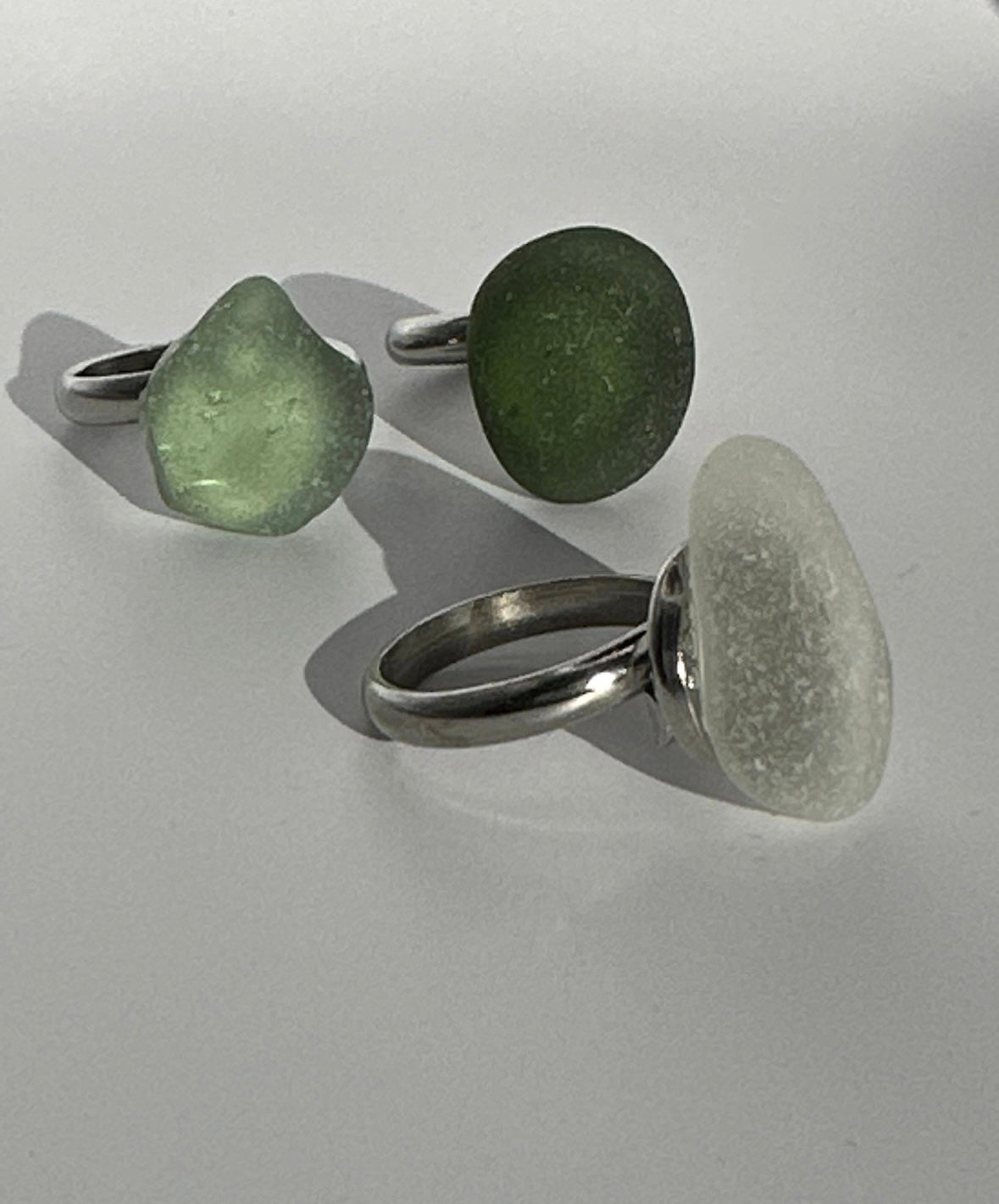 Sea glass adjustable ring - BespokeByAileen