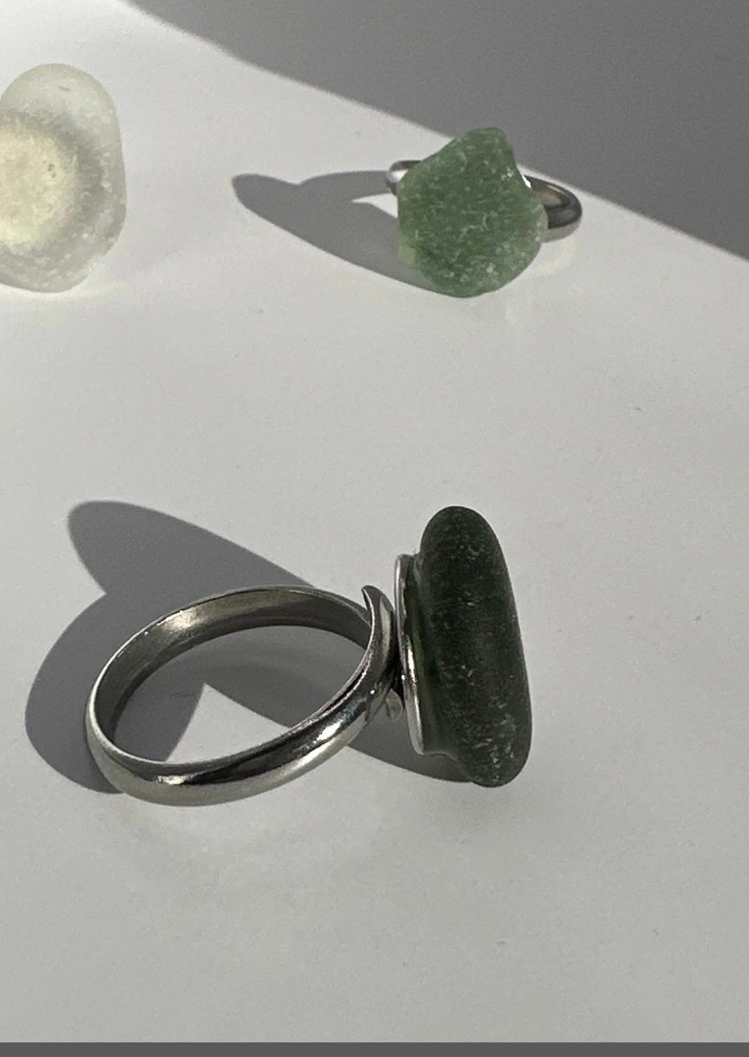 Sea glass adjustable ring - BespokeByAileen