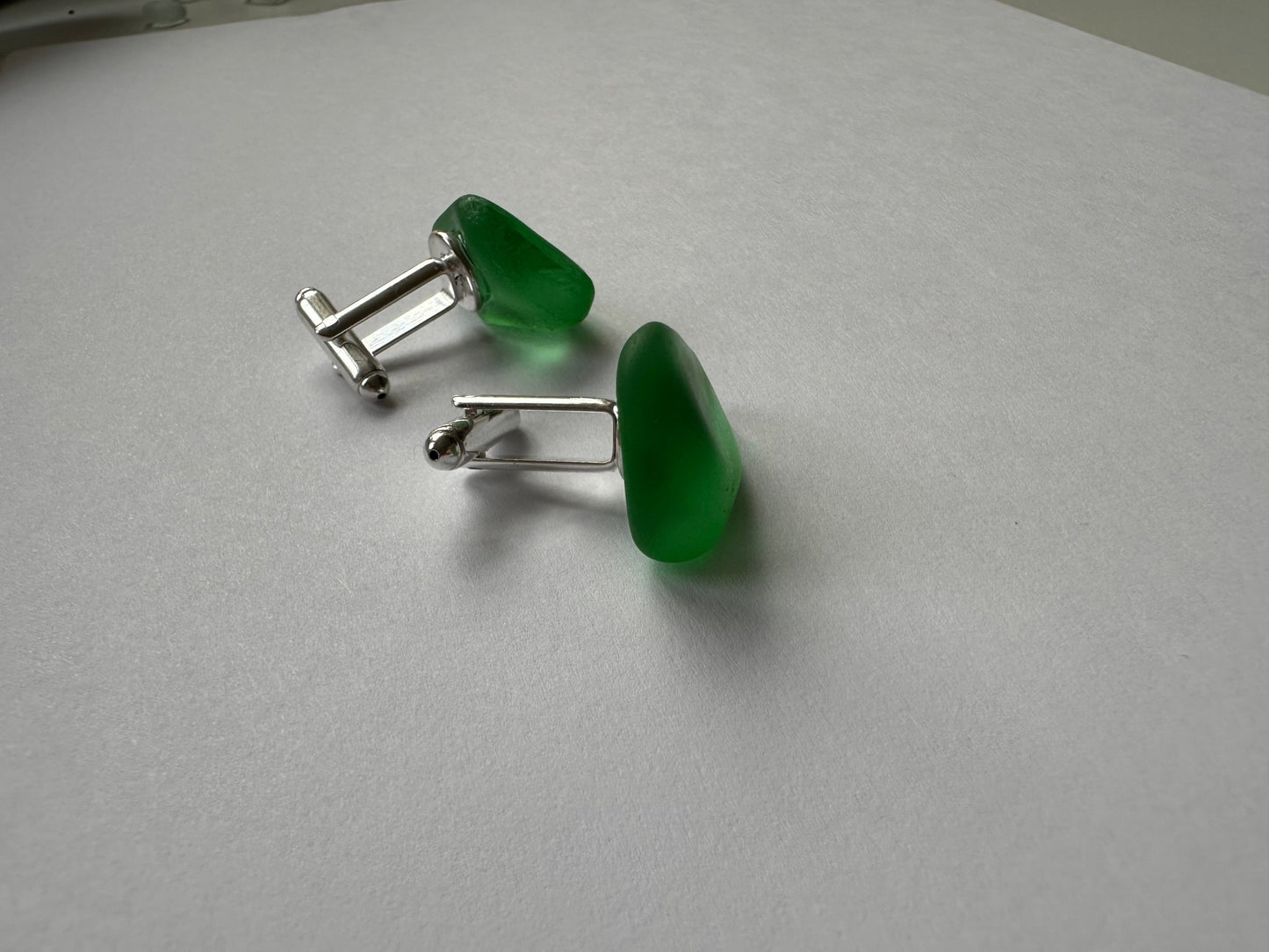 Sea glass cufflinks - BespokeByAileen