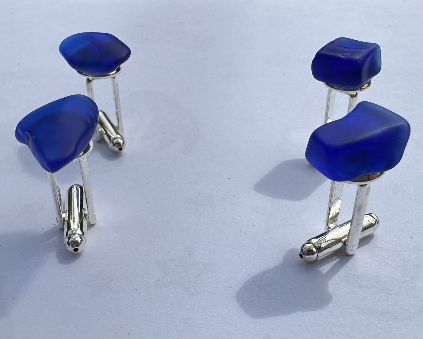 Sea glass cufflinks - BespokeByAileen