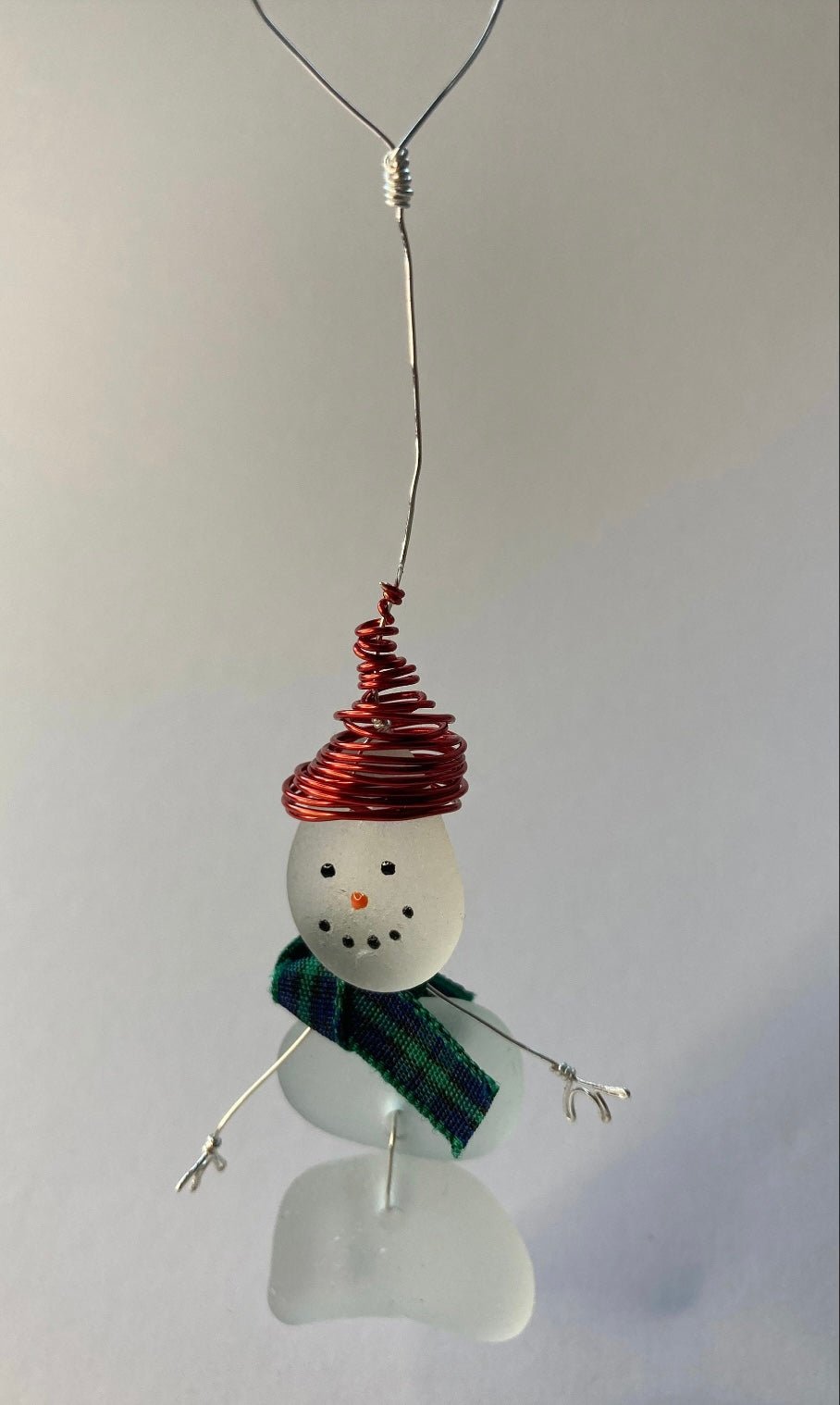 Seaglass snowman Christmas decoration - BespokeByAileen