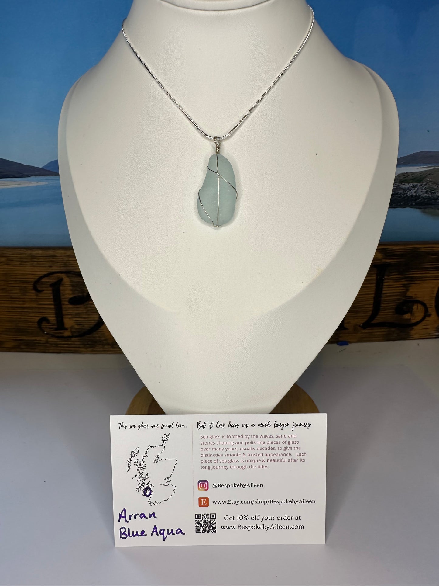 Sea glass Sterling silver necklaces - Ready to ship