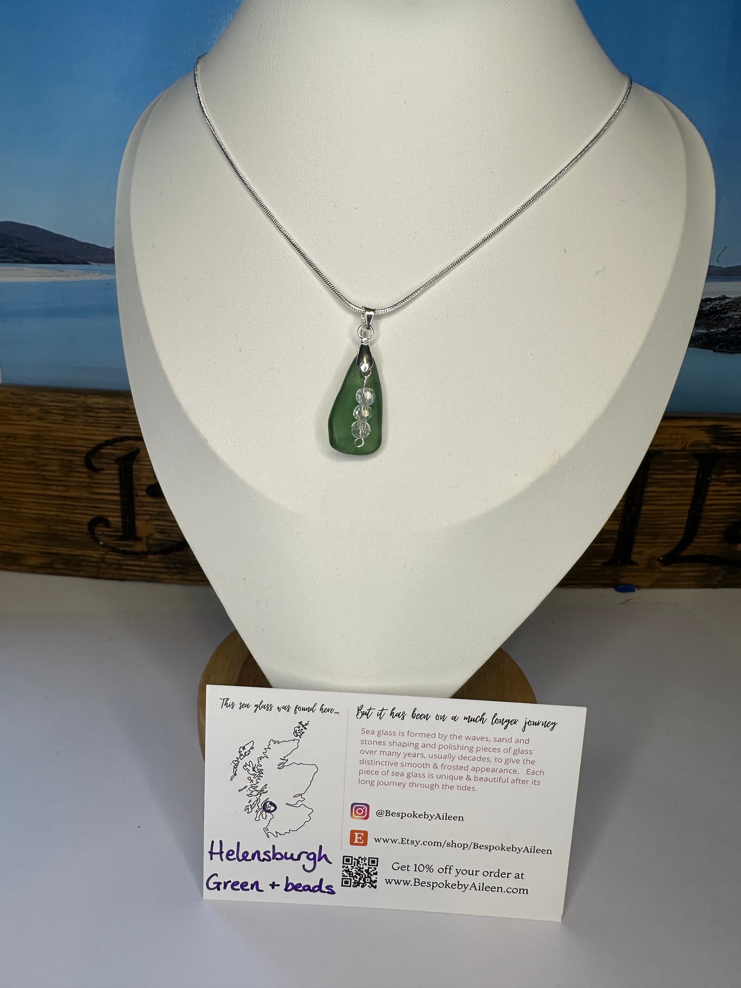 Sea glass Sterling silver necklaces - Ready to ship