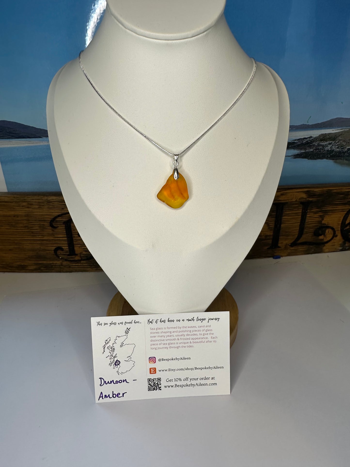 Sea glass Sterling silver necklaces - Ready to ship