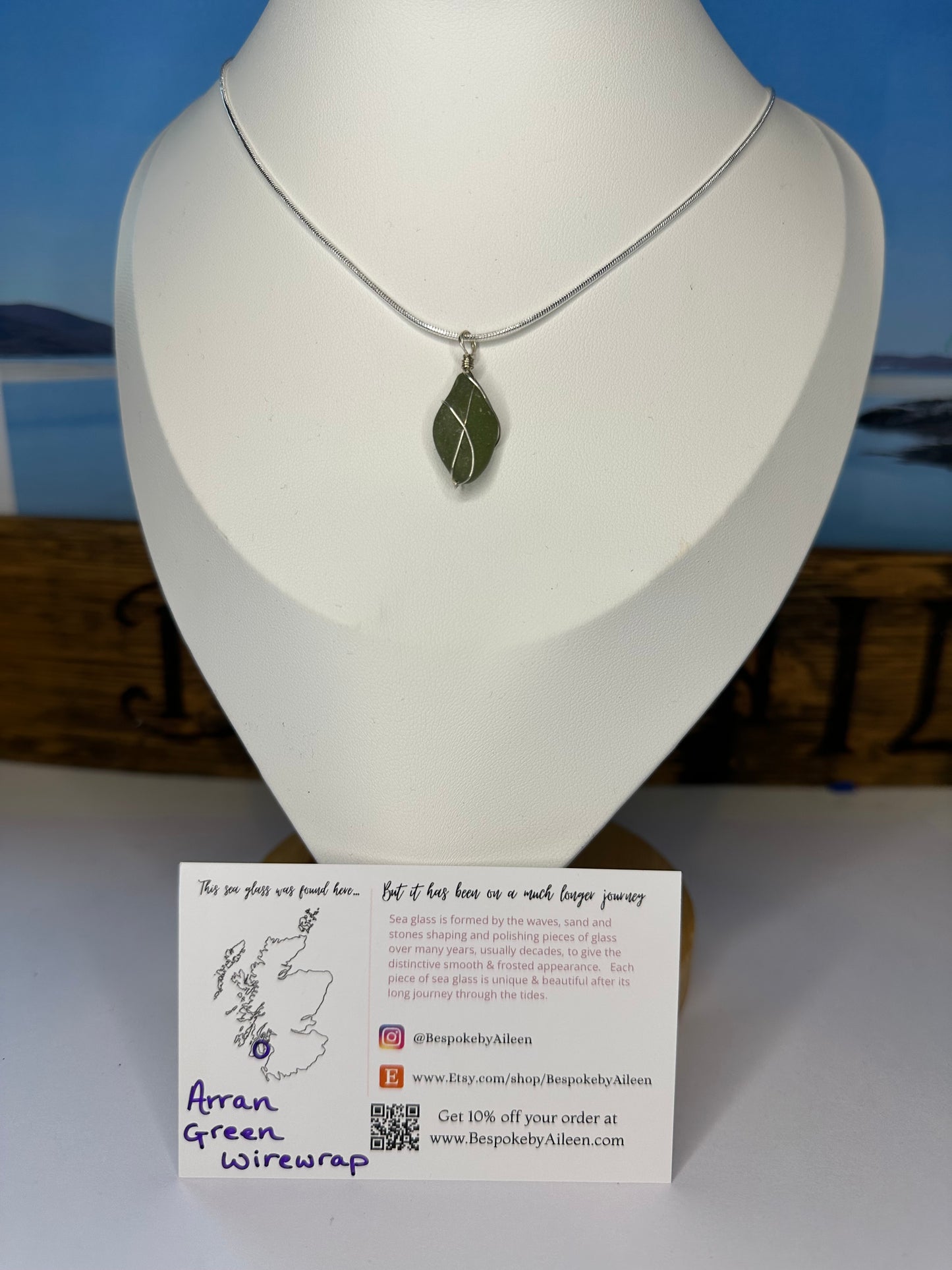 Sea glass Sterling silver necklaces - Ready to ship