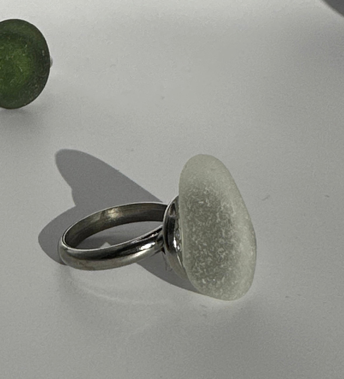 Sea glass adjustable ring - BespokeByAileen