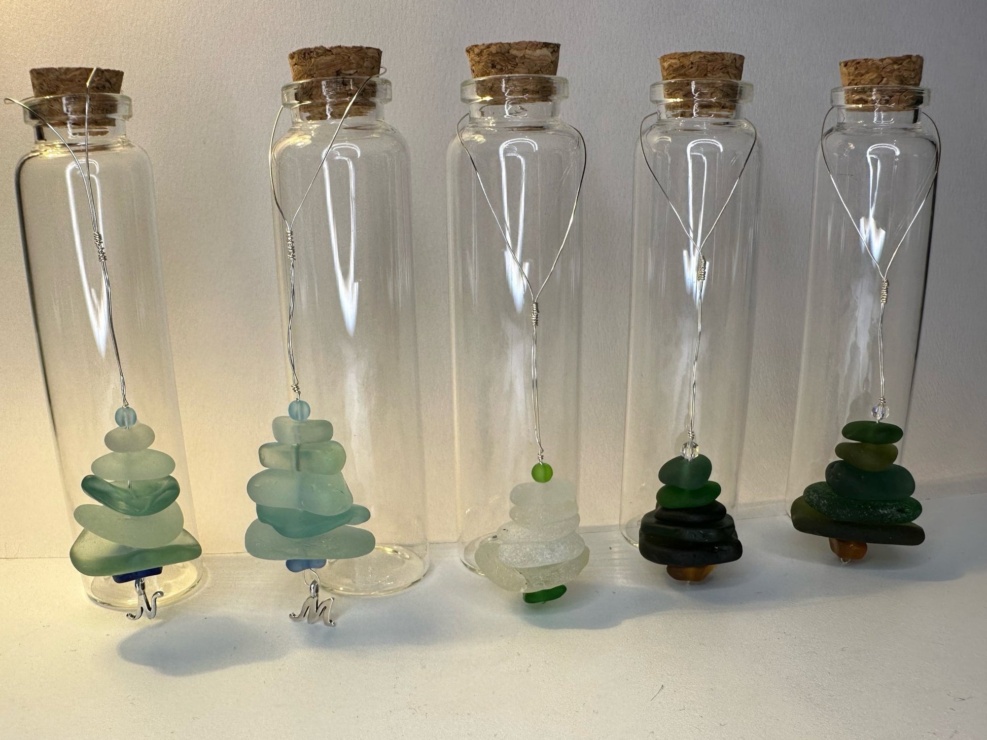 Seaglass Christmas tree decorations - BespokeByAileen