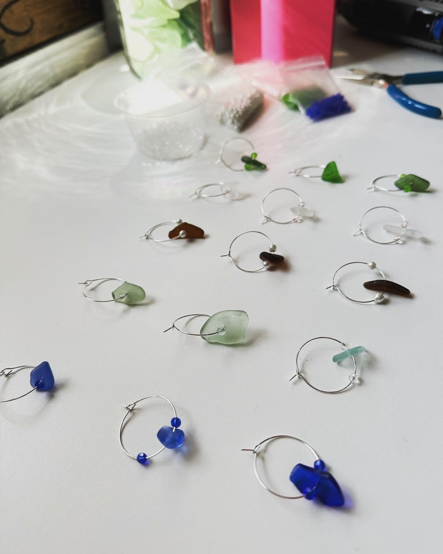 Wine Glass Charms - Beautiful Scottish Seaglass gift - BespokeByAileen